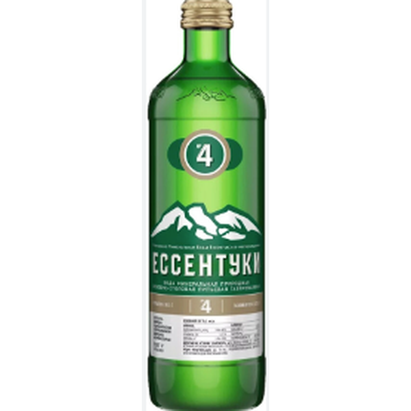 Essentuki #4 Mineral Water Glass Bottle, 450ml image