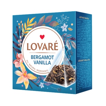 Lovare Bergamot Vanilla Pyramid Tea Bags, 15 x 2g image