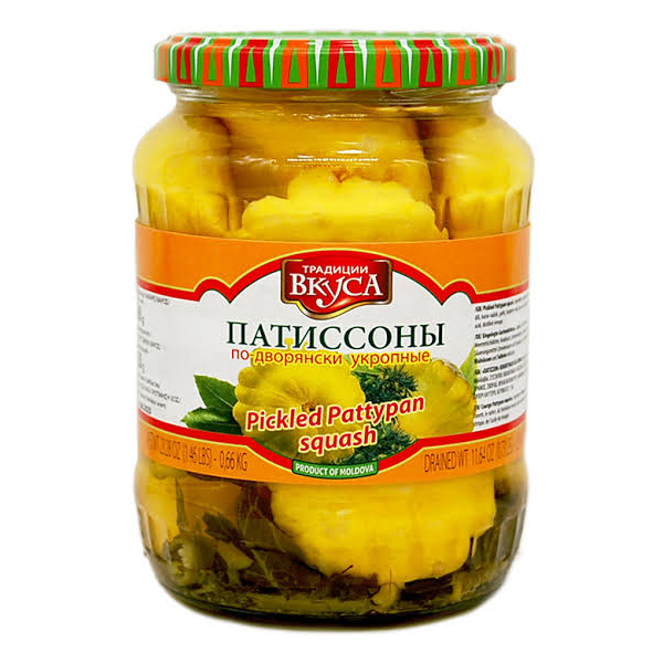 Tradicii Vkusa Pickled Pattypan Squash, 23 oz image