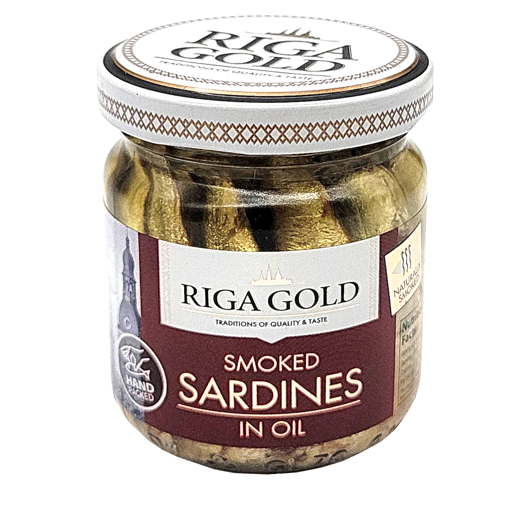 Riga Gold Smoked Sprats in Oil, 100g image