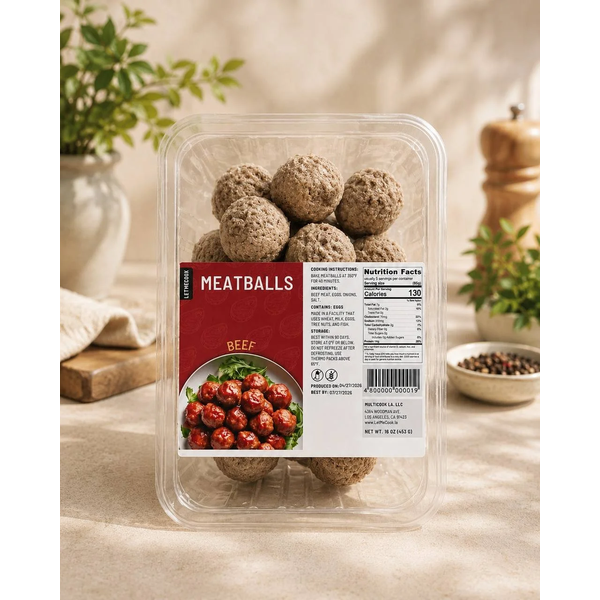 LetMeCook Frozen Veal Meatballs, 1 lb image