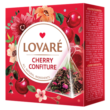 Lovare Cherry Confiture Tea Bags, 15 bags image