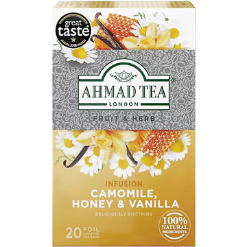 Ahmad Tea Chamomile, Honey & Vanilla Herbal Tea, 20 Bags image