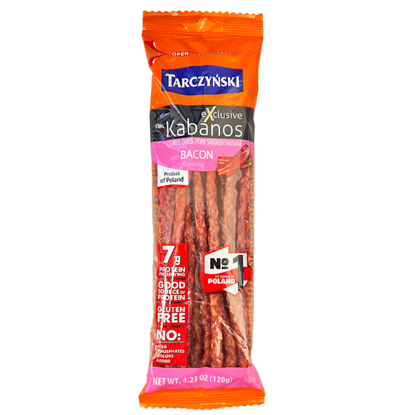 Tarczynski Smoked & Dried Pork Kabanosy with Bacon, 120g image