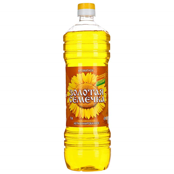Zolotaya Semechka Non-Refined Sunflower Oil, 1L image