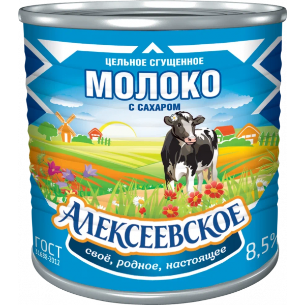 Alekseevskoe Condensed Milk 8.5%, 360g image