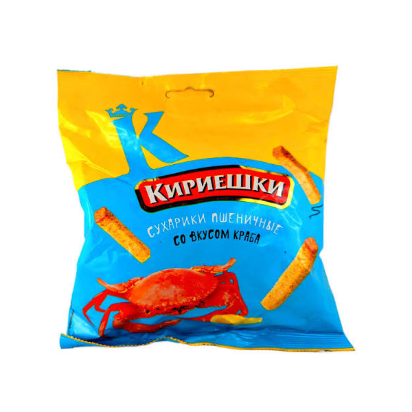 Kirieshki Crab Sukhariki Bread Crisps, 100g image