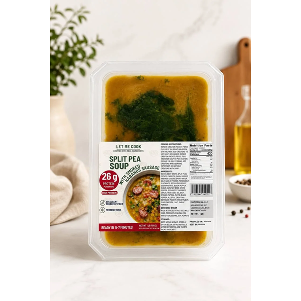 LetMeCook Split Pea Soup with Smoked Kabanos, Prepacked image