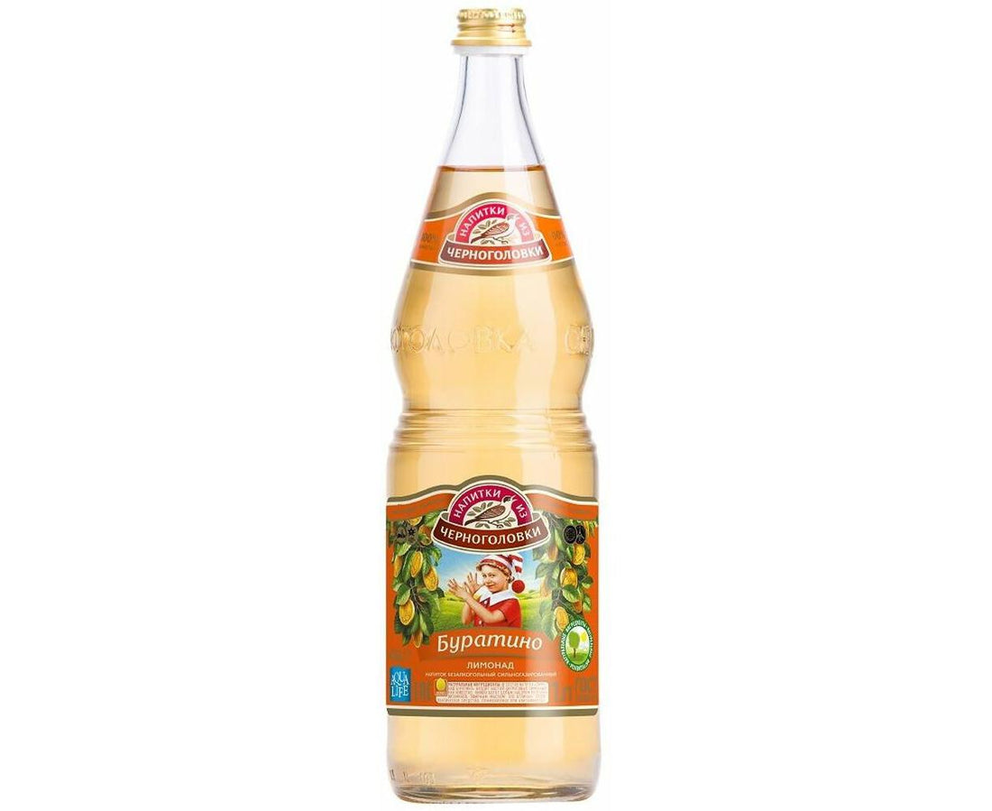 Chernogolovka Buratino Soft Drink Glass Bottle, 1L image
