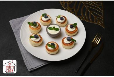 Syrniki (Farmer's Pancakes) - Quail Eggs and Raspberries image
