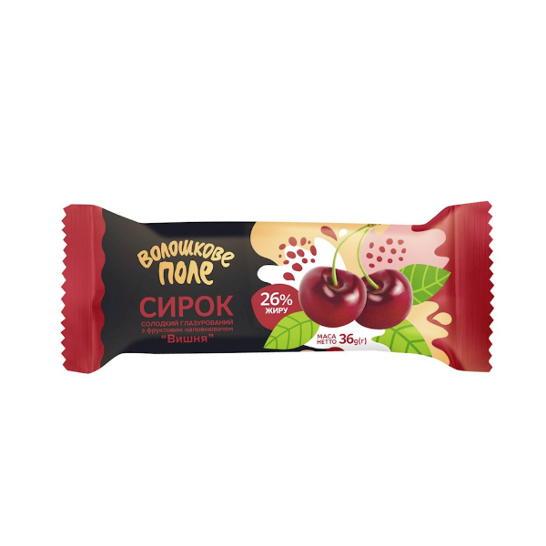 Voloshkove Pole Cherry Cottage Cheese Bar, 36g image