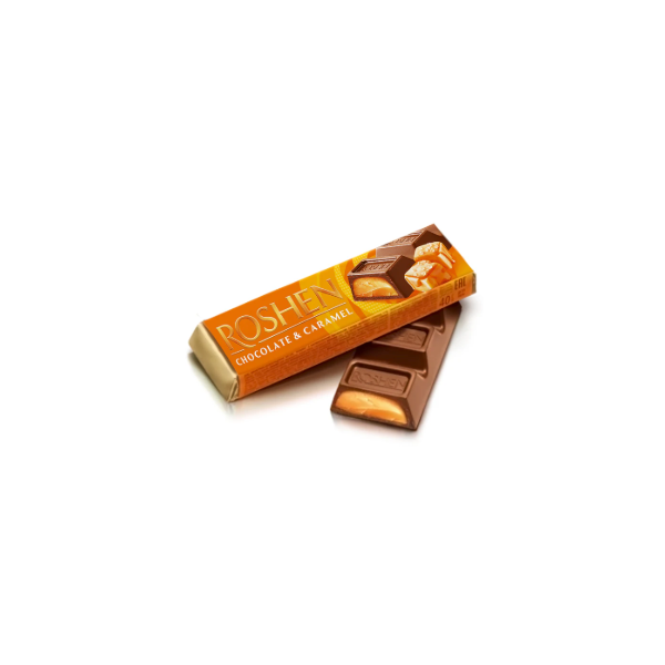 Roshen Milk Chocolate Bar Caramel, 43g image