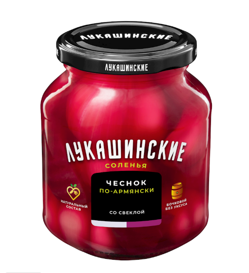 Lukashinskie Armenian Style Barrel Garlic with Beet, 340g image