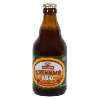 Soft Carbonated Drink Kvass "Gubernia" Fermented Bread, glass - 0.33l