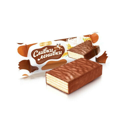Wafer Candy "Slivki Lenivki" - "Lazy Cow", (by Roshen)  ~0.5lb (6pcs)