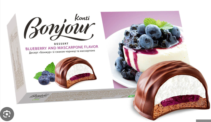 Bonjour, Dessert Cookies W/Bluberry&Cream Flavor - 232g