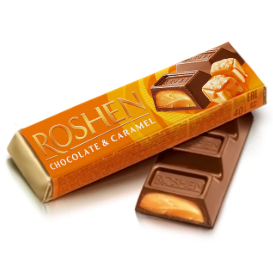 Candy Milk-Chocolate Bar&Caramel, Roshen, 43g
